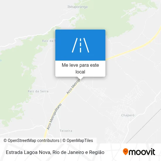 Estrada Lagoa Nova mapa