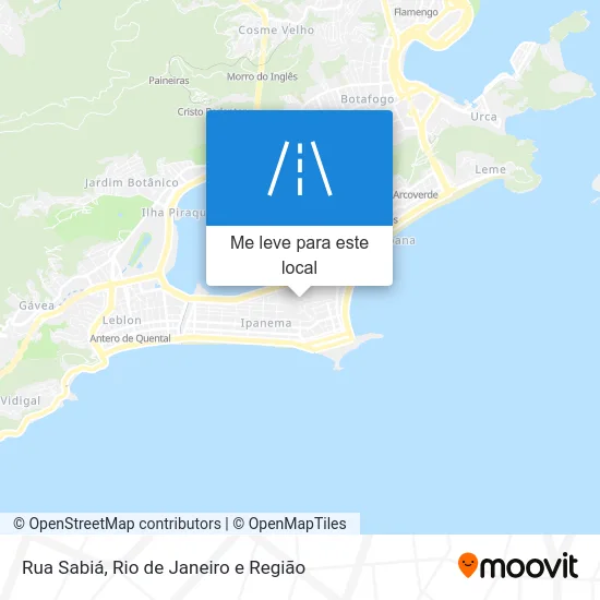 Rua Sabiá mapa