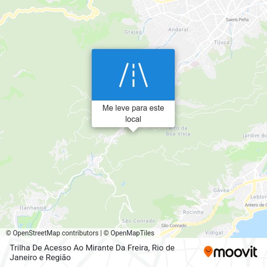 Trilha De Acesso Ao Mirante Da Freira mapa