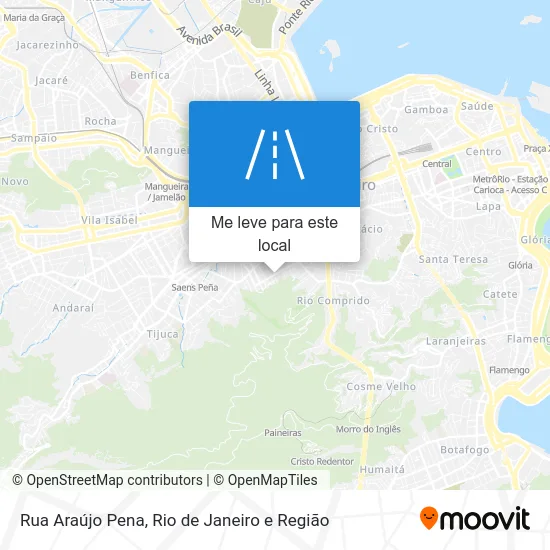Rua Araújo Pena mapa