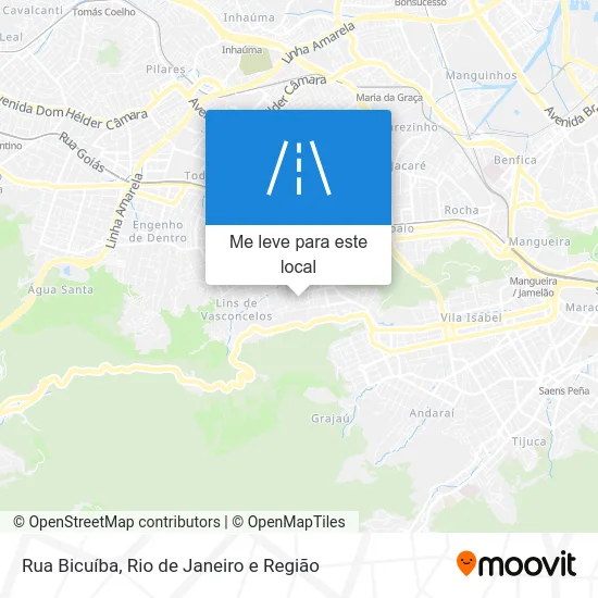 Rua Bicuíba mapa