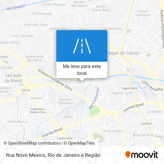 Rua Novo Mexico mapa