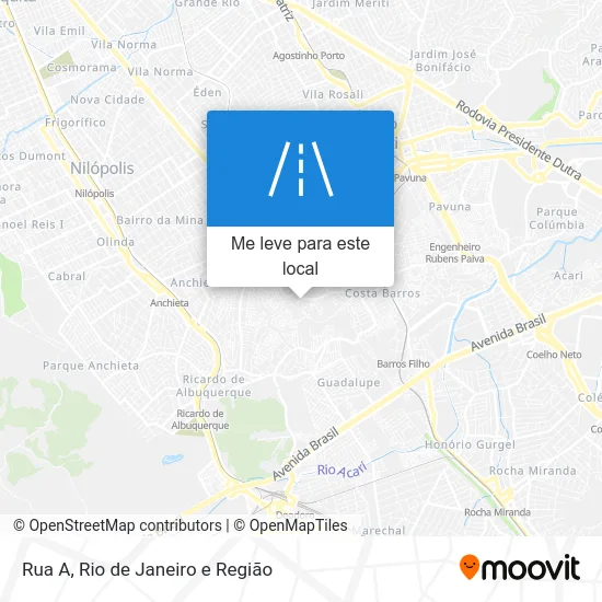 Rua A mapa