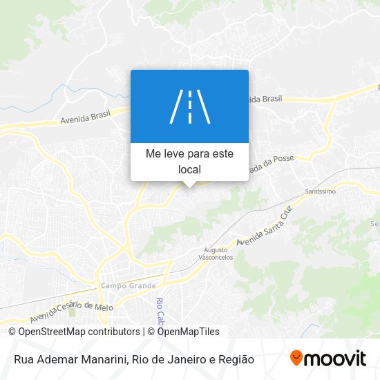 Rua Ademar Manarini mapa
