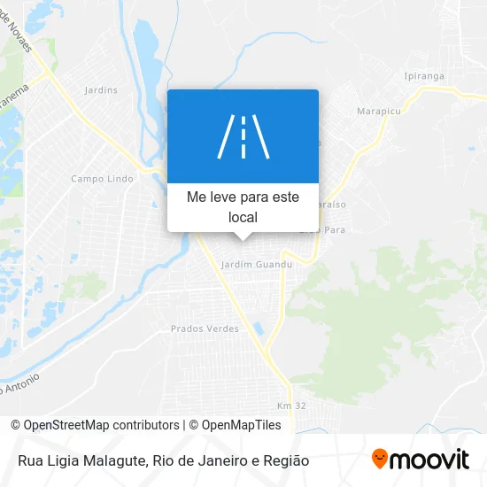 Rua Ligia Malagute mapa