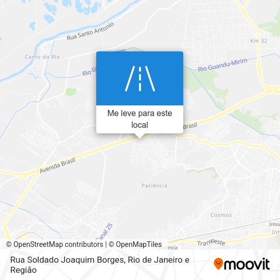 Rua Soldado Joaquim Borges mapa