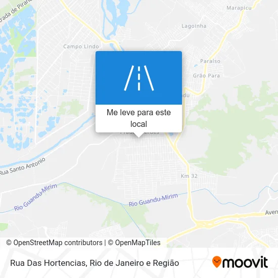 Rua Das Hortencias mapa