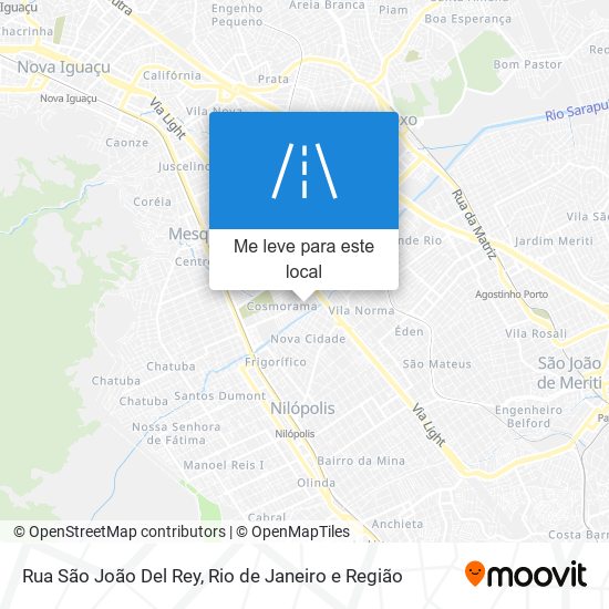 Rua São João Del Rey mapa