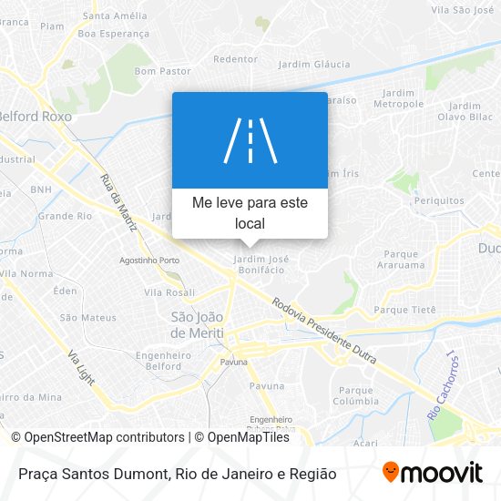 Praça Santos Dumont mapa