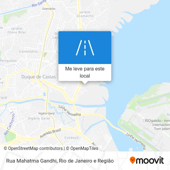 Rua Mahatma Gandhi mapa