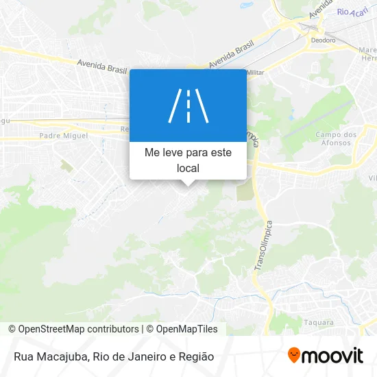 Rua Macajuba mapa