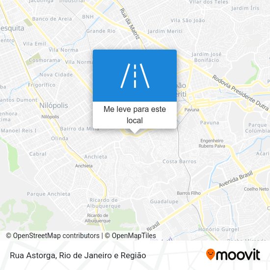Rua Astorga mapa
