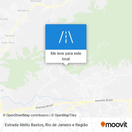Estrada Abílio Bastos mapa