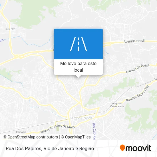 Rua Dos Papiros mapa