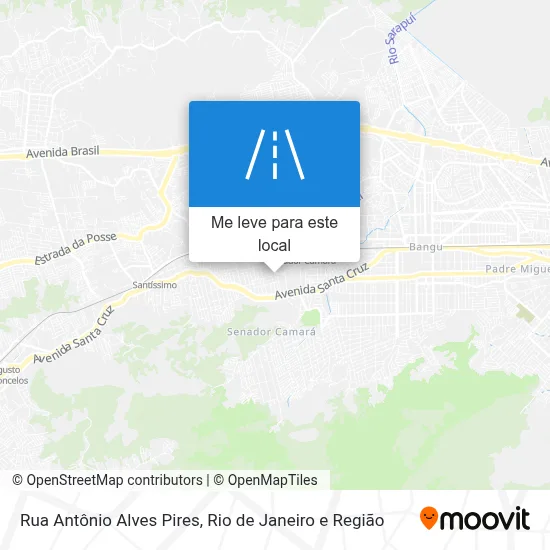Rua Antônio Alves Pires mapa