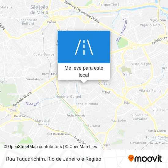 Rua Taquarichim mapa