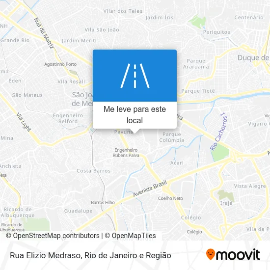 Rua Elizio Medraso mapa