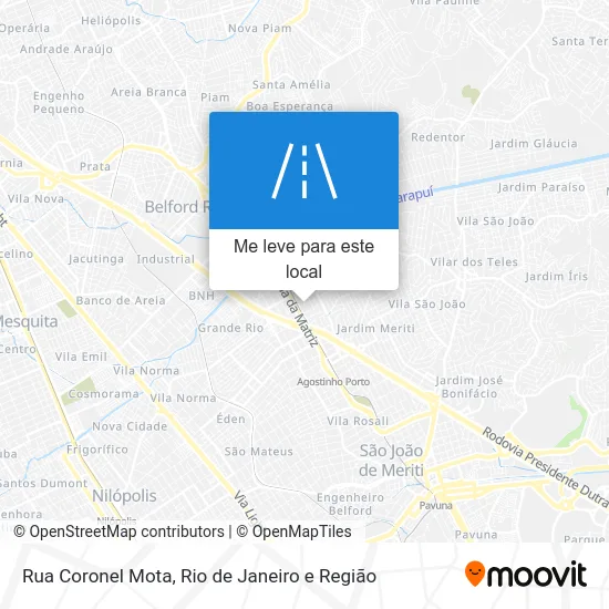 Rua Coronel Mota mapa