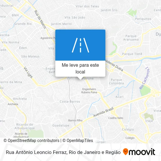 Rua Antônio Leoncio Ferraz mapa