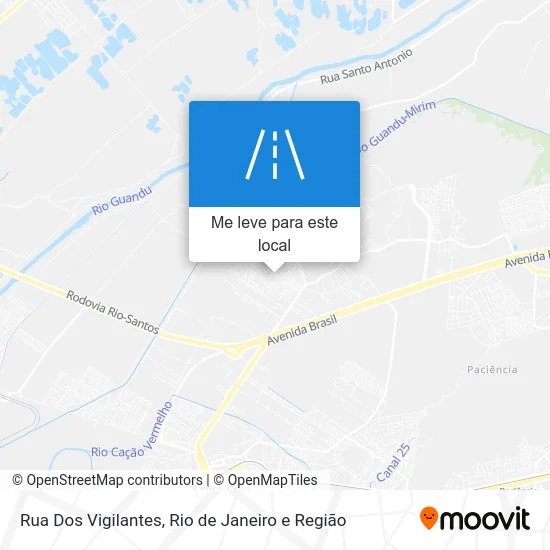 Rua Dos Vigilantes mapa