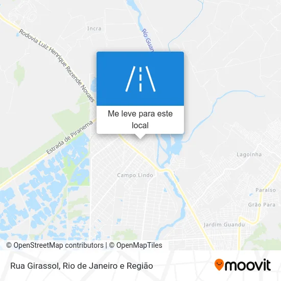 Rua Girassol mapa