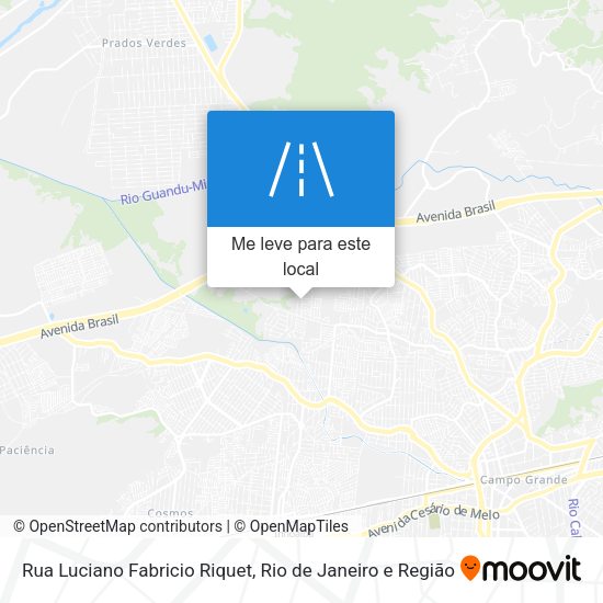 Rua Luciano Fabricio Riquet mapa