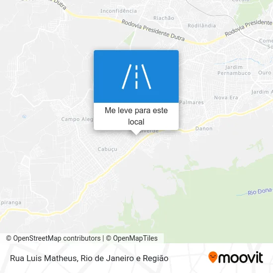 Rua Luis Matheus mapa