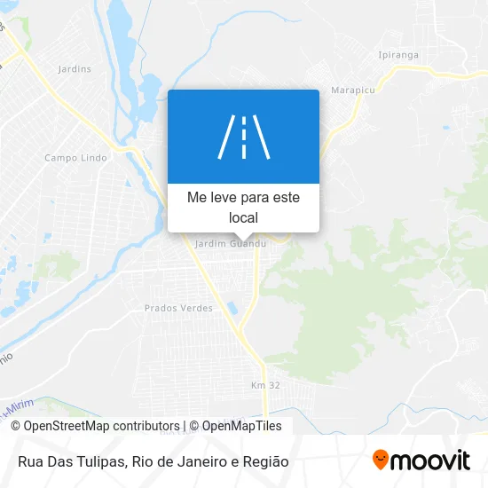 Rua Das Tulipas mapa