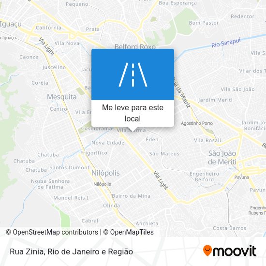 Rua Zinia mapa
