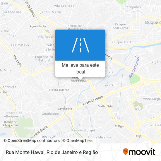 Rua Monte Hawai mapa