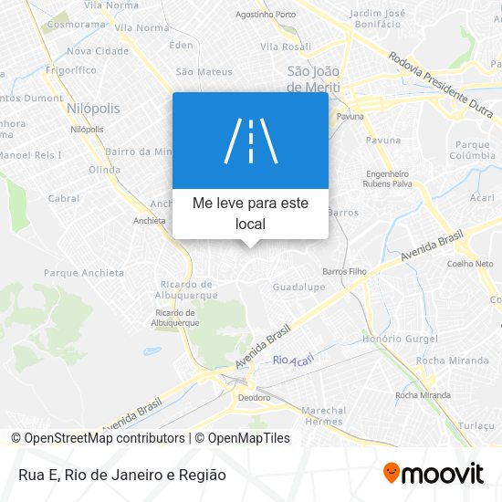 Rua E mapa