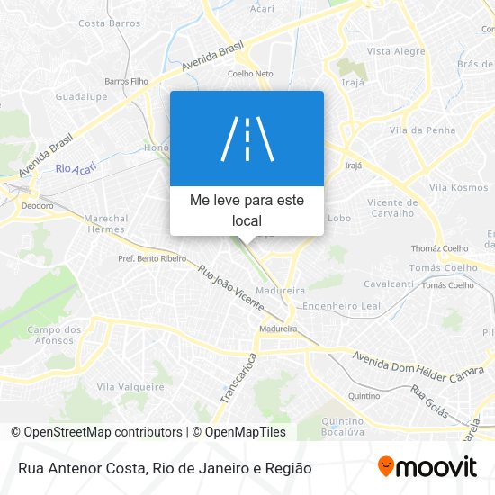 Rua Antenor Costa mapa