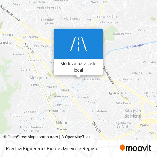 Rua Ina Figueredo mapa