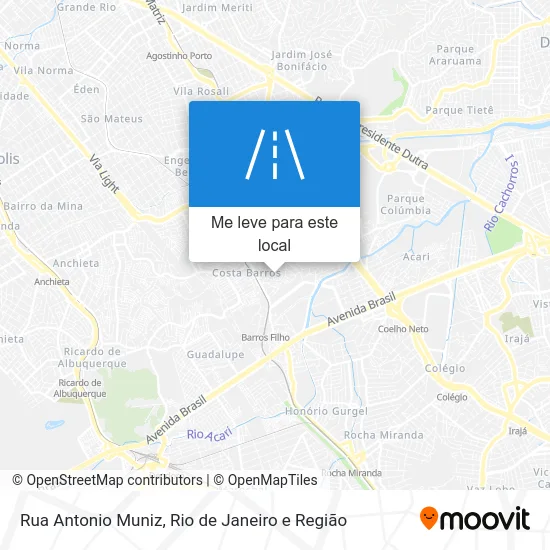 Rua Antonio Muniz mapa