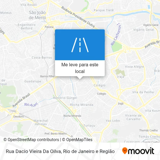 Rua Dacio Vieira Da Oilva mapa