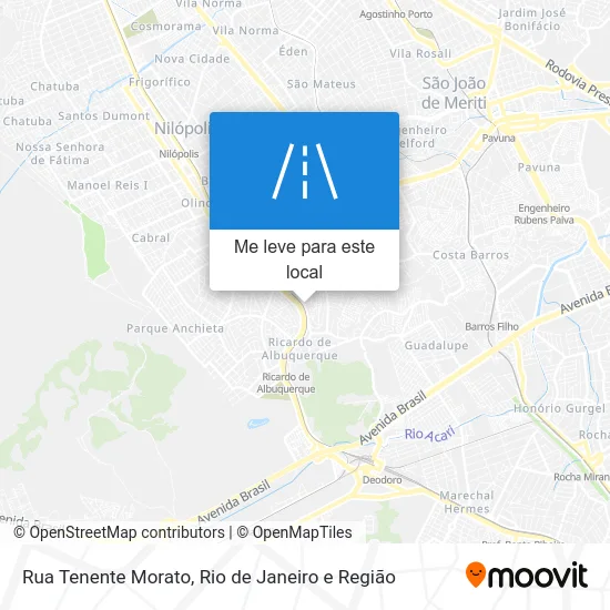 Rua Tenente Morato mapa