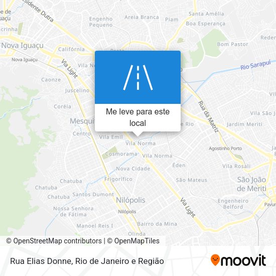 Rua Elias Donne mapa