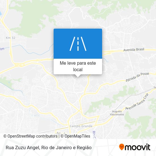 Rua Zuzu Angel mapa