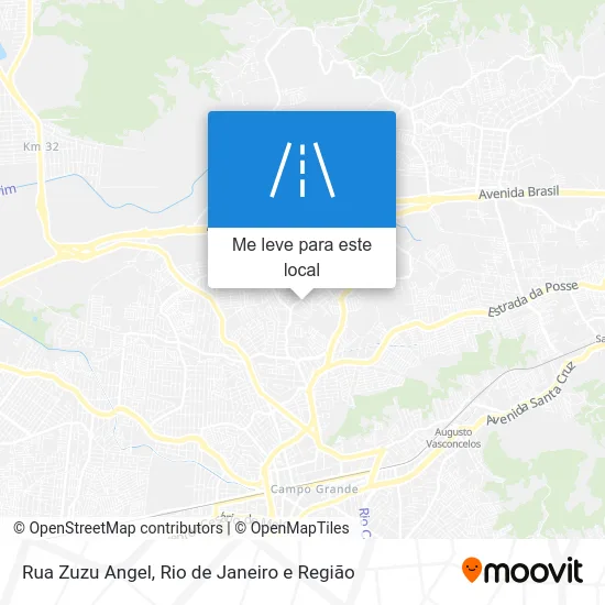 Rua Zuzu Angel mapa