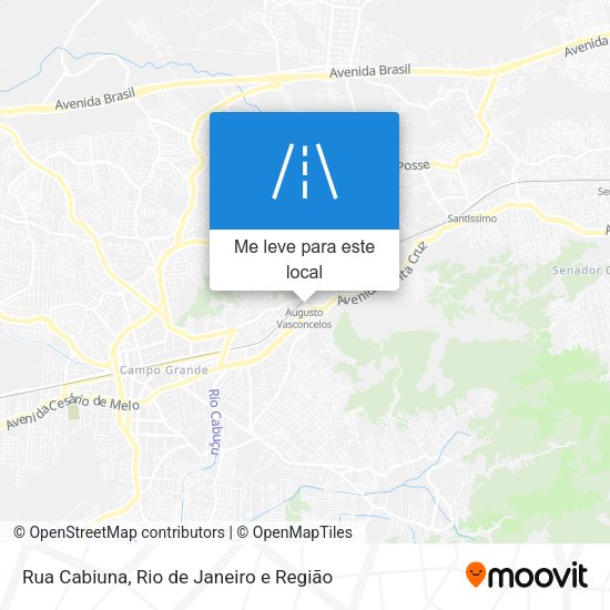 Rua Cabiuna mapa