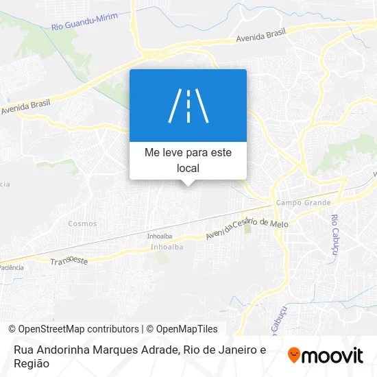 Rua Andorinha Marques Adrade mapa
