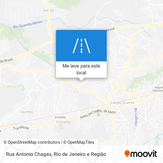 Rua Antonio Chagas mapa