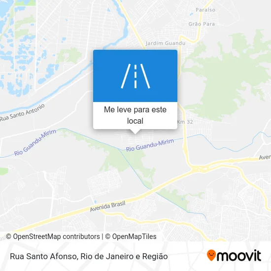 Rua Santo Afonso mapa