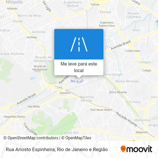 Rua Ariosto Espinheira mapa