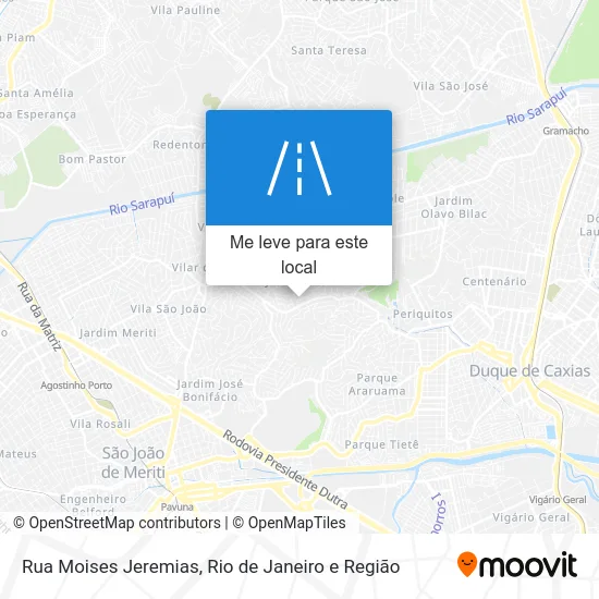 Rua Moises Jeremias mapa