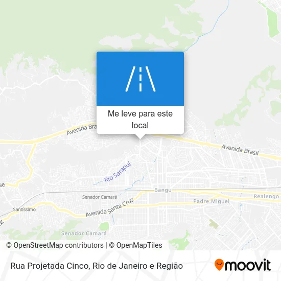 Rua Projetada Cinco mapa