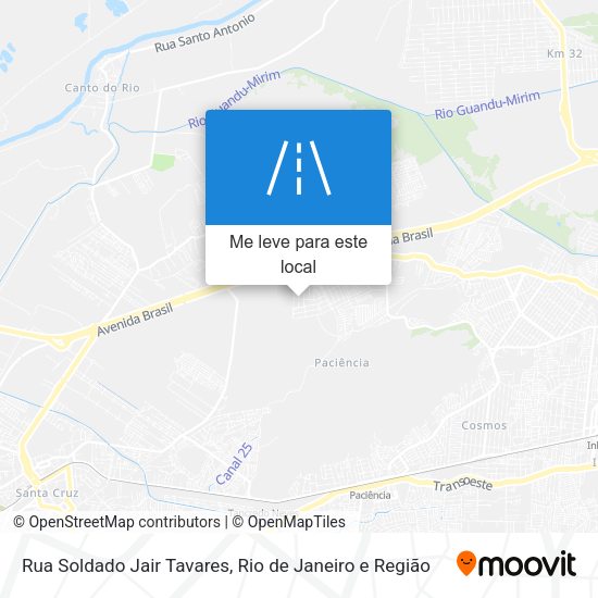 Rua Soldado Jair Tavares mapa