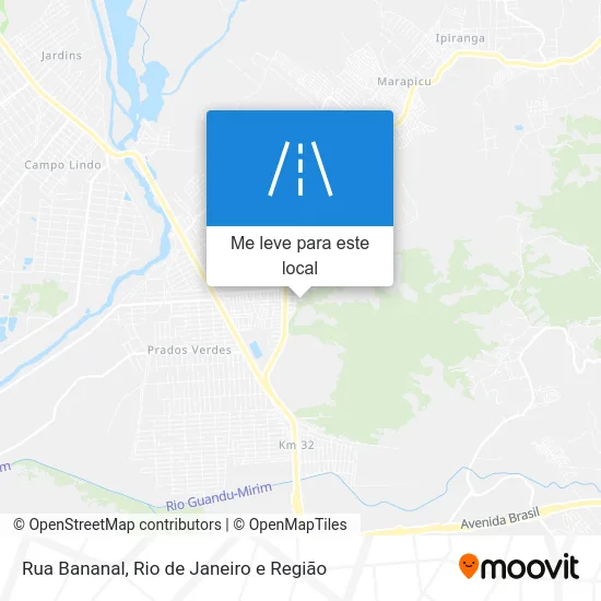 Rua Bananal mapa