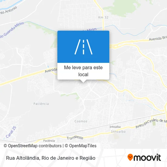 Rua Altolândia mapa