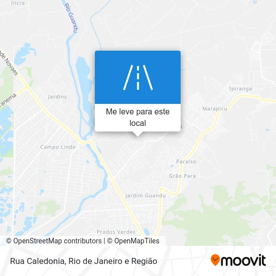 Rua Caledonia mapa